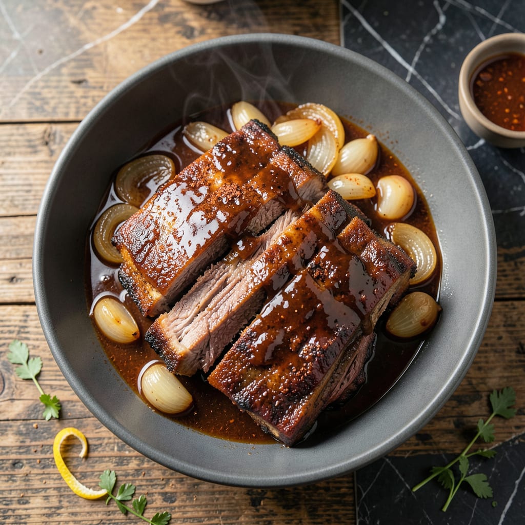 BBQ Beef Short Ribs Recipe Crock Pot: Set It and Forget It Smoky Tenderness example with annotations