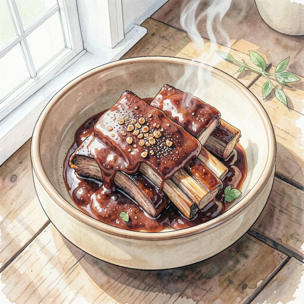 BBQ Beef Short Ribs Recipe Slow Cooker: Fall Off The Bone Tender in 8 Hours example with annotations