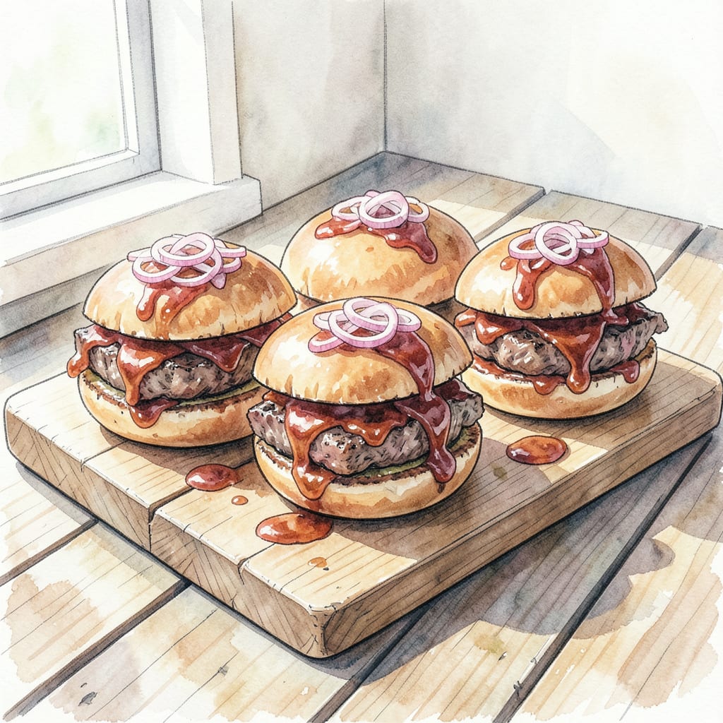 Complete bbq beef sliders recipe overview image