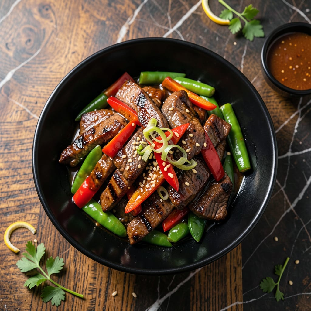 Visual representation of BBQ Beef Stir Fry Recipe: Smoky Sweetness With Crisp Veggies
