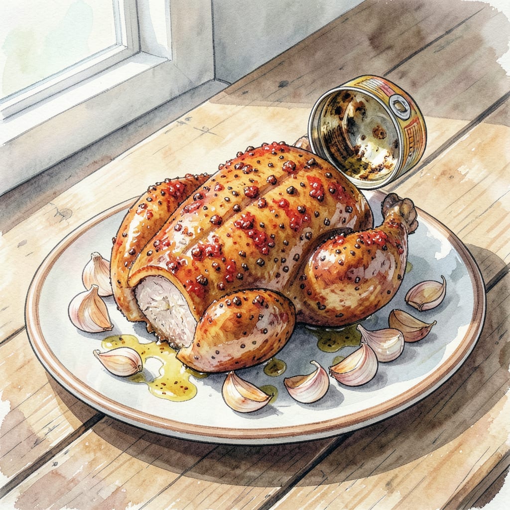 Visual representation of BBQ Beer Can Chicken Recipe: Moist and Flavorful Grilled Perfection