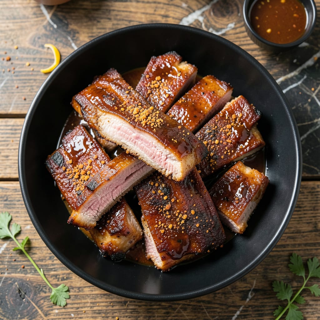 bbq boneless pork ribs recipe oven example with annotations