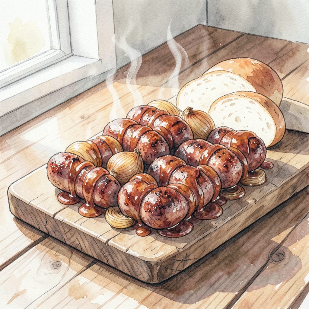 Comprehensive BBQ Bratwurst Recipe Oven: Juicy Sausages with Caramelized Onions visual reference