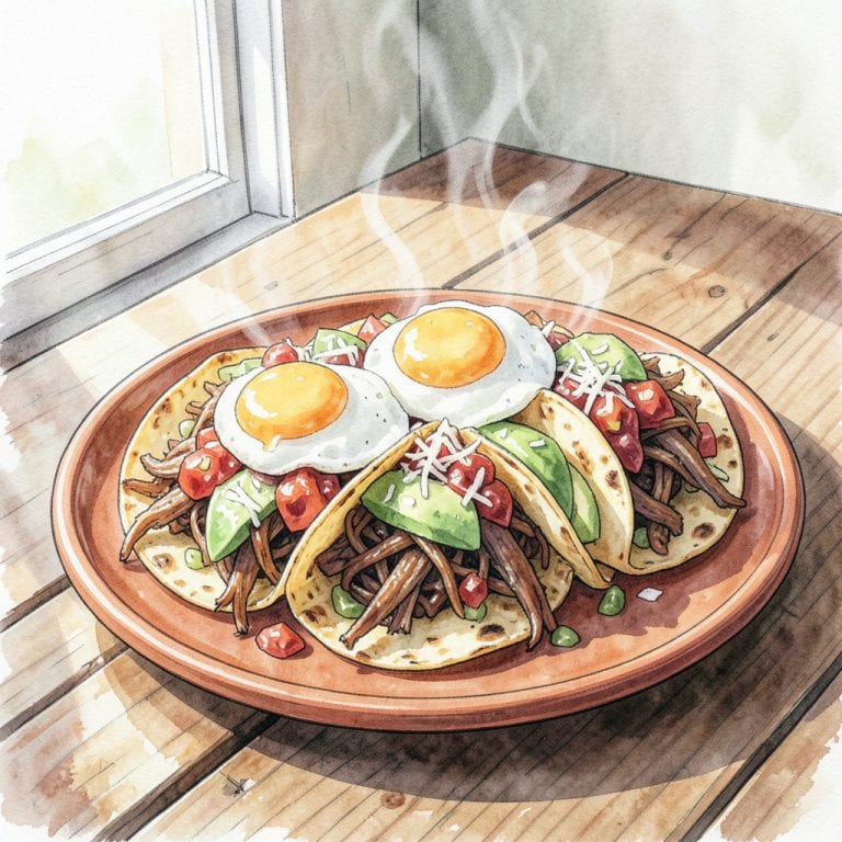 Visual representation of BBQ Brisket Breakfast Tacos Recipe: Smoky Morning Fuel