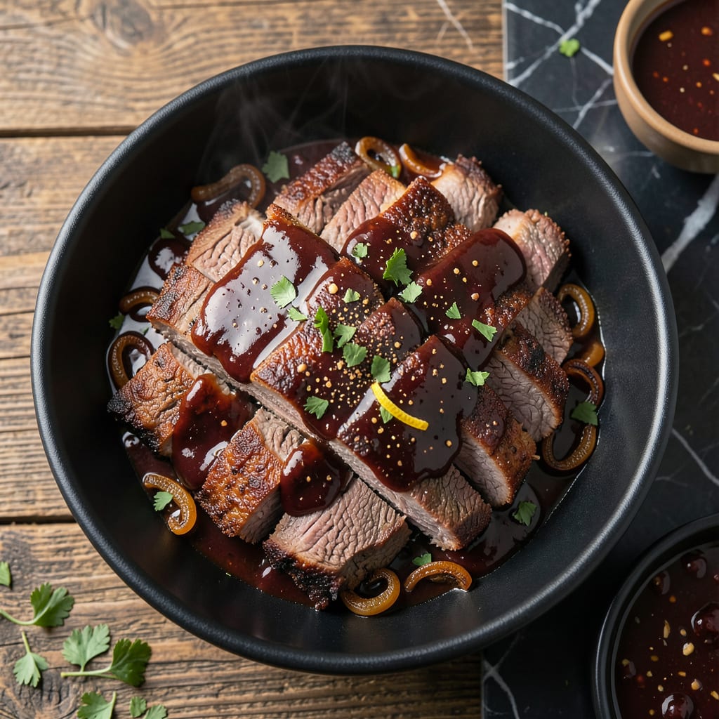 Complete bbq brisket crock pot recipe overview image