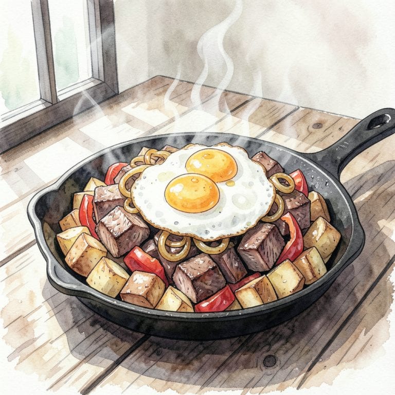 Visual representation of BBQ Brisket Hash Recipe: Smoky Breakfast Skillet Perfection