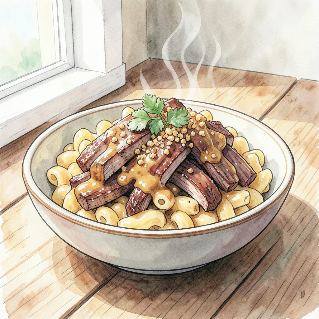 Complete bbq brisket mac and cheese recipe overview image