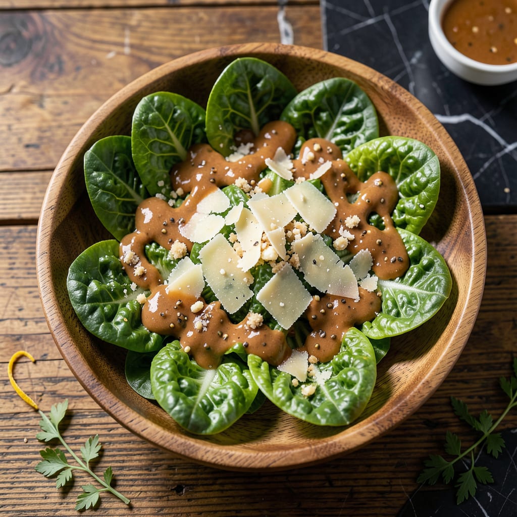 Visual representation of BBQ Caesar Salad Recipe: Smoky Grilled Romaine and Parmesan Crunch
