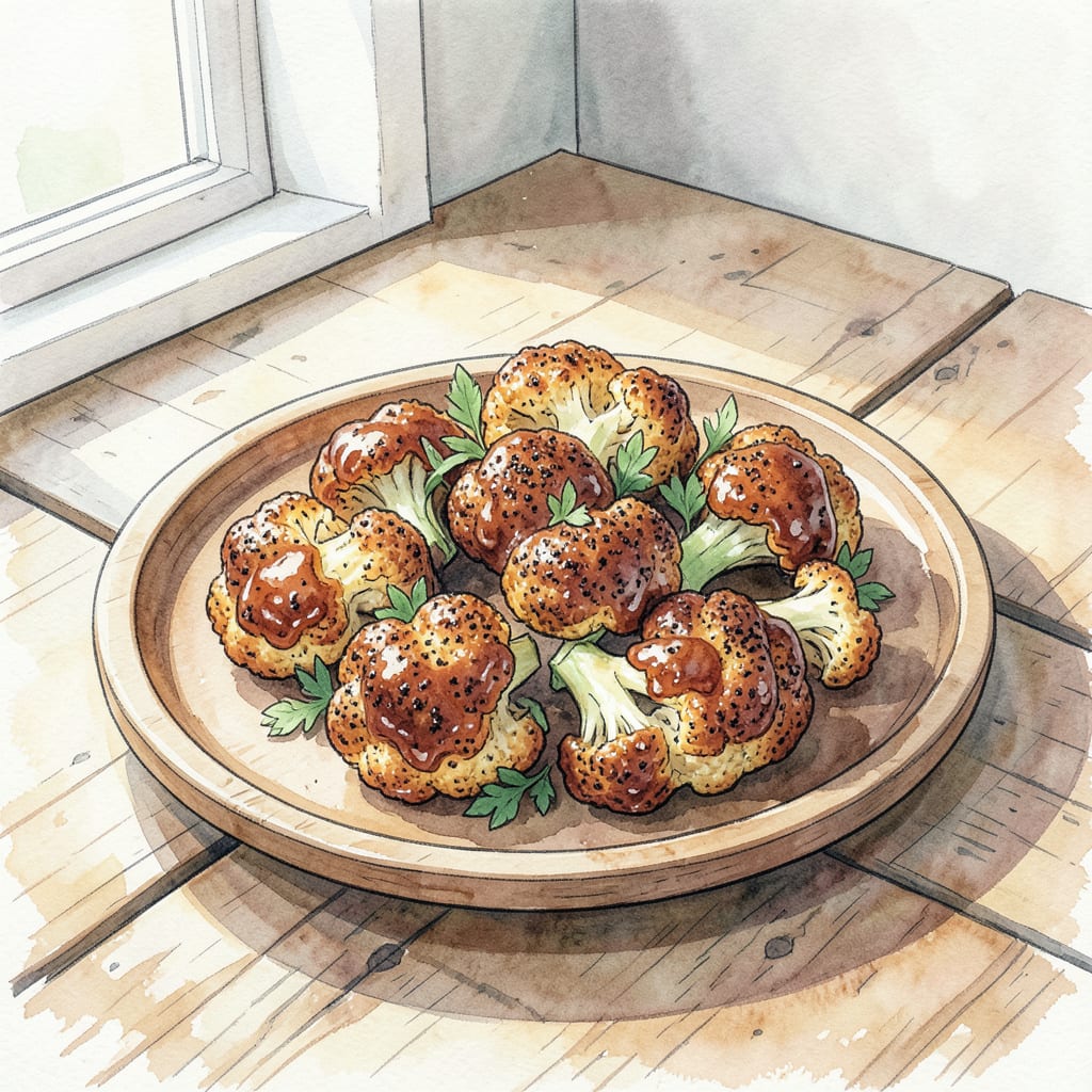 BBQ Cauliflower Recipe: Crispy Florets with Smoky Flavor example with annotations