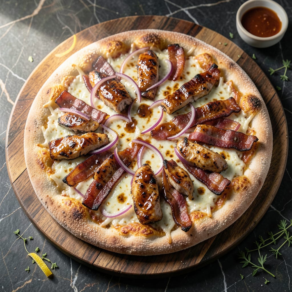 BBQ Chicken and Bacon Pizza Recipe: Smoky Sweetness on a Crispy Crust detailed visual guide