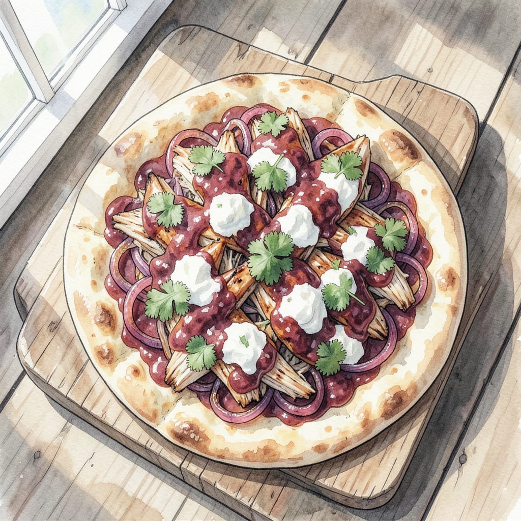 BBQ Chicken Flatbread Recipe: Crispy Crust and Juicy Chicken detailed visual guide