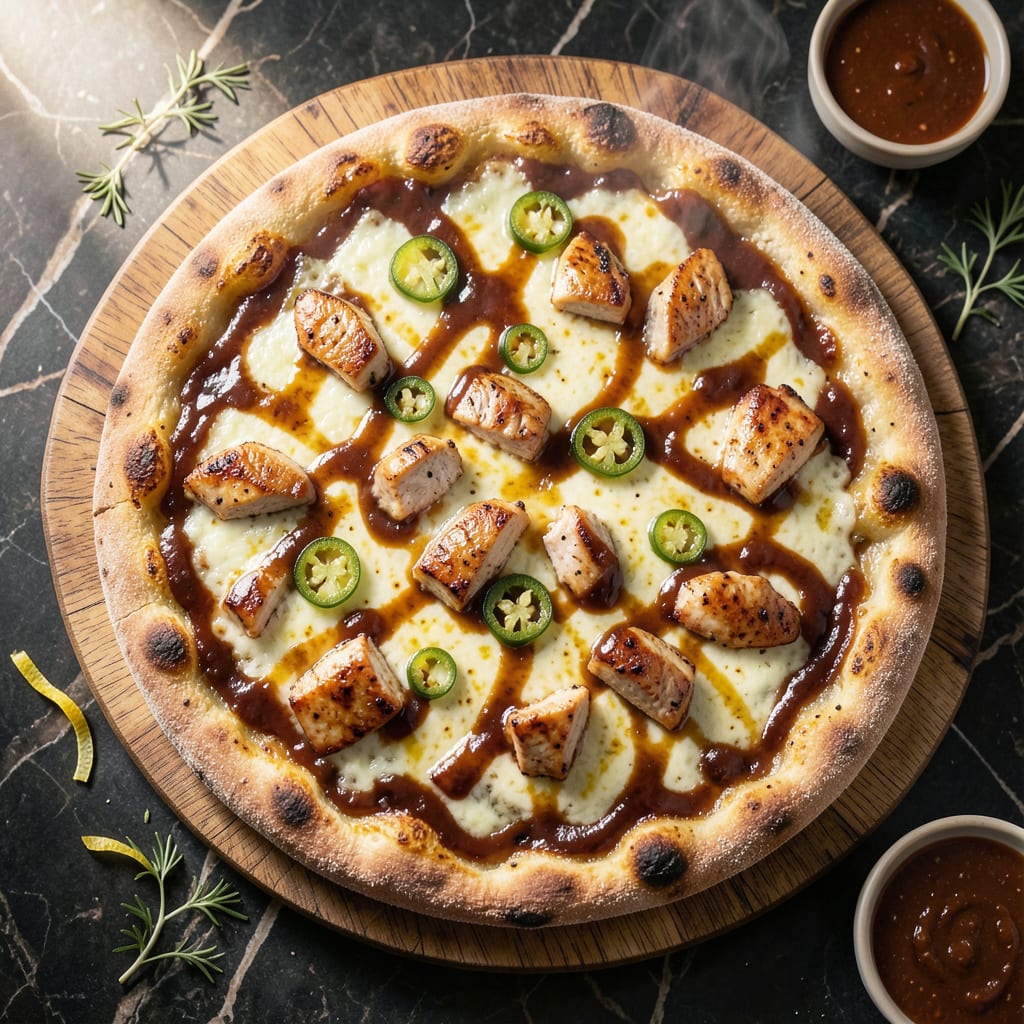 Complete BBQ Chicken Jalapeño Pizza Recipe: Smoky Spice With Melty Cheese overview image