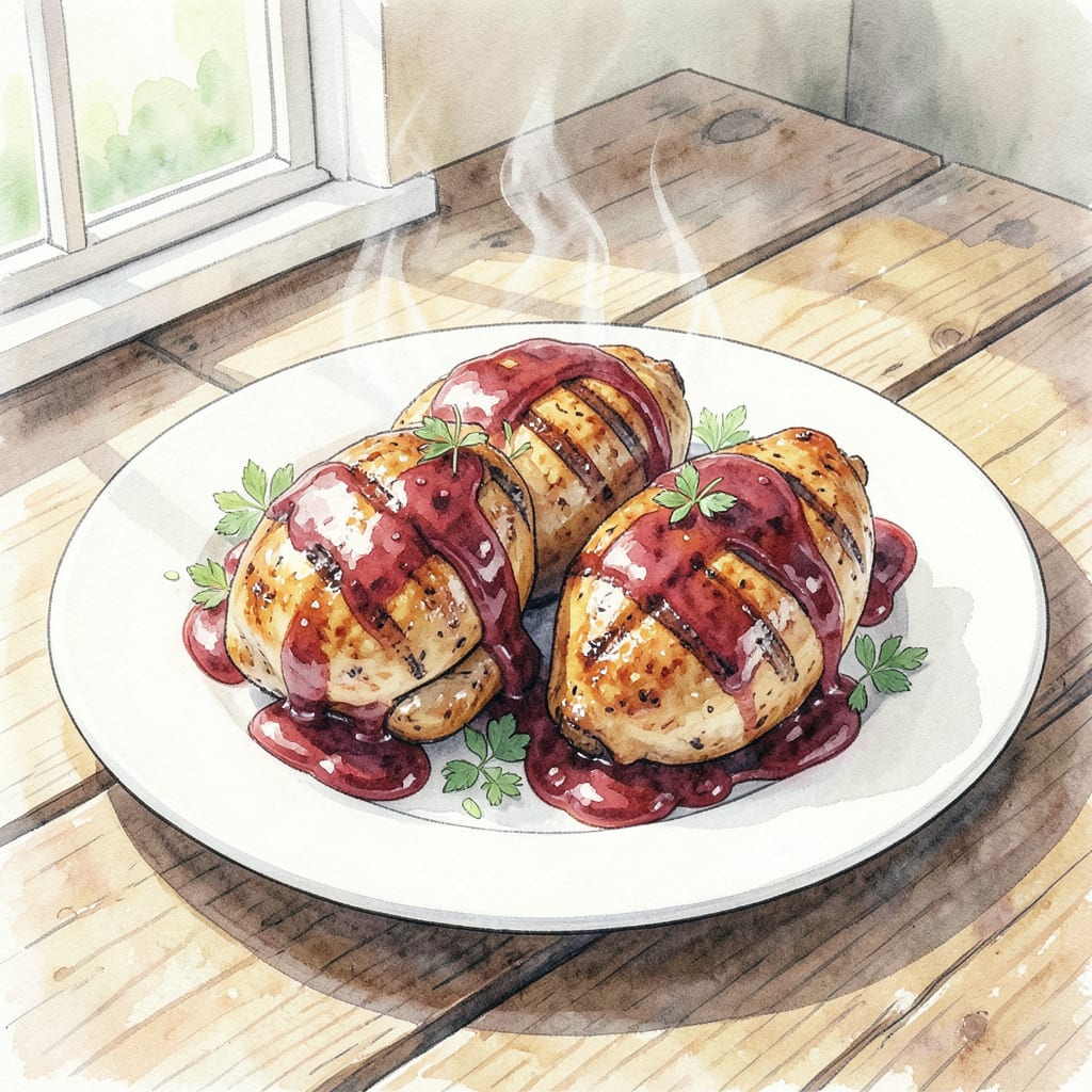 bbq chicken recipe example with annotations
