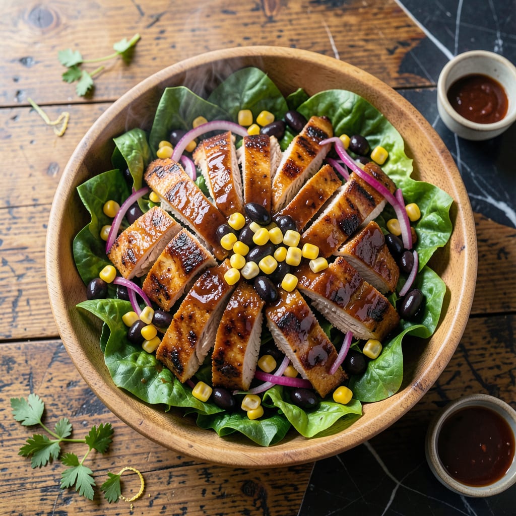 Visual representation of BBQ Chicken Salad Panera Recipe: Smoky Sweetness Over Fresh Greens