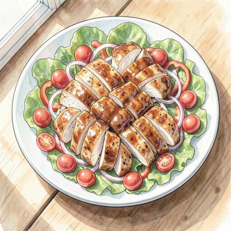 BBQ Chicken Salad Recipe: Grilled Perfection in a Fresh Mix illustration with key details