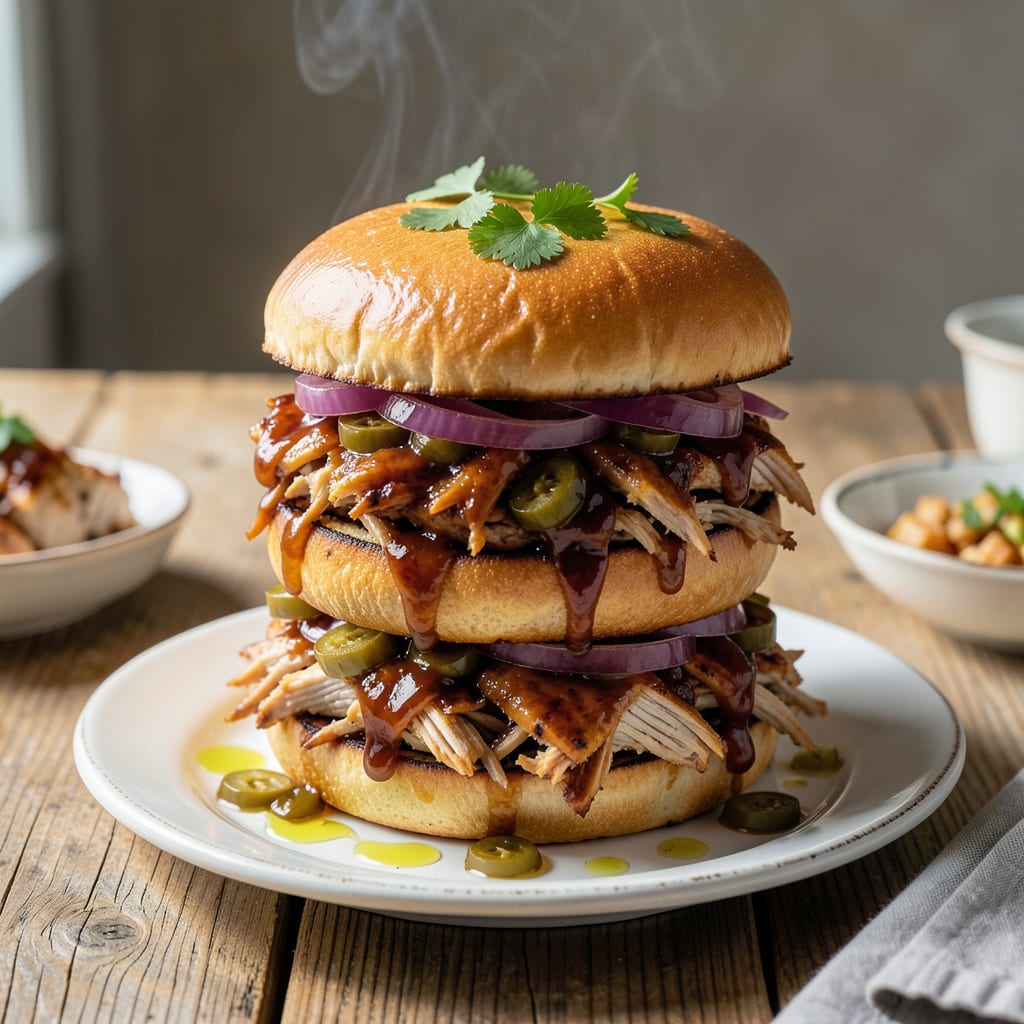 Visual representation of BBQ Chicken Sandwich Recipe Slow Cooker: Hands Off Pulled Perfection
