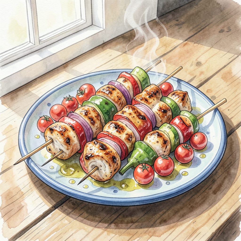 BBQ Chicken Skewers Recipe: Perfectly Grilled in 20 Minutes example with annotations