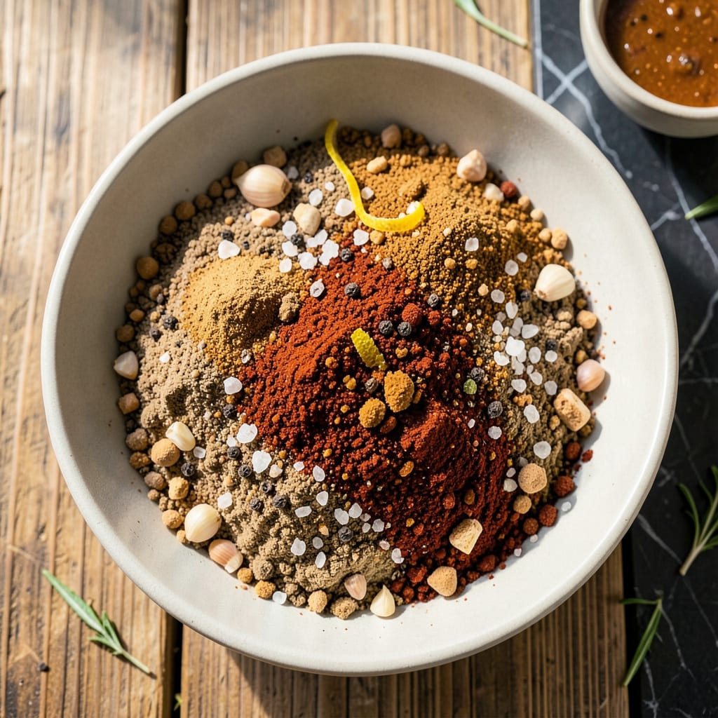 bbq chicken spice recipe example with annotations