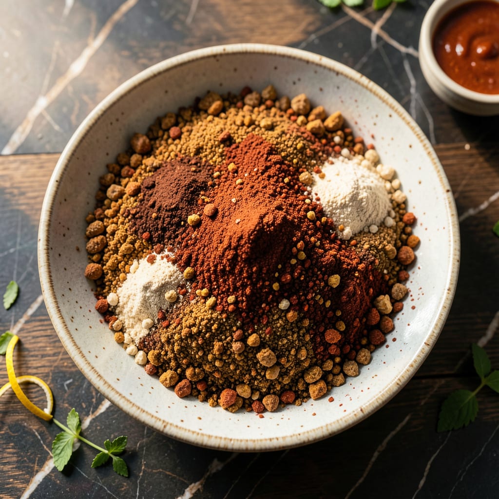 BBQ Chicken Spice Rub Recipe: Smoky Sweet Flavor for the Grill illustration with key details
