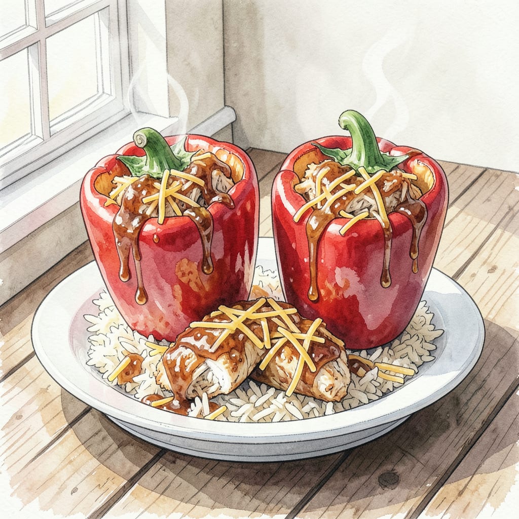 Comprehensive BBQ Chicken Stuffed Peppers Recipe: Sweet Heat in a Colorful Package visual reference