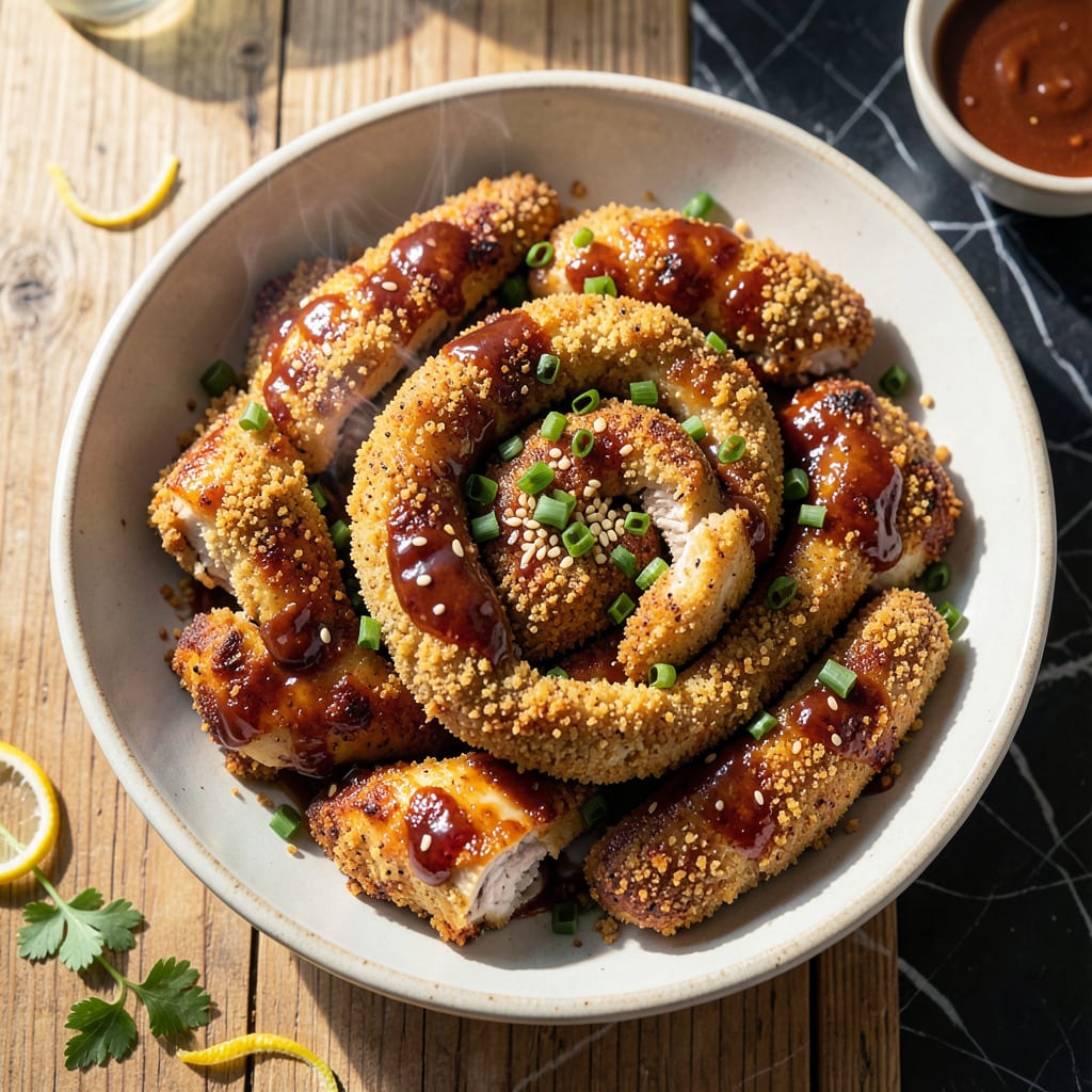 BBQ Chicken Tenders in Oven Recipe: Crispy Bites Without the Grill illustration with key details