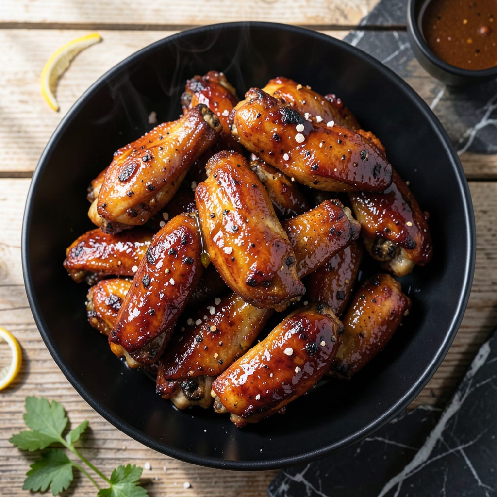 BBQ Chicken Wings Recipe: Sticky Sweet Heat With Charred Tips example with annotations