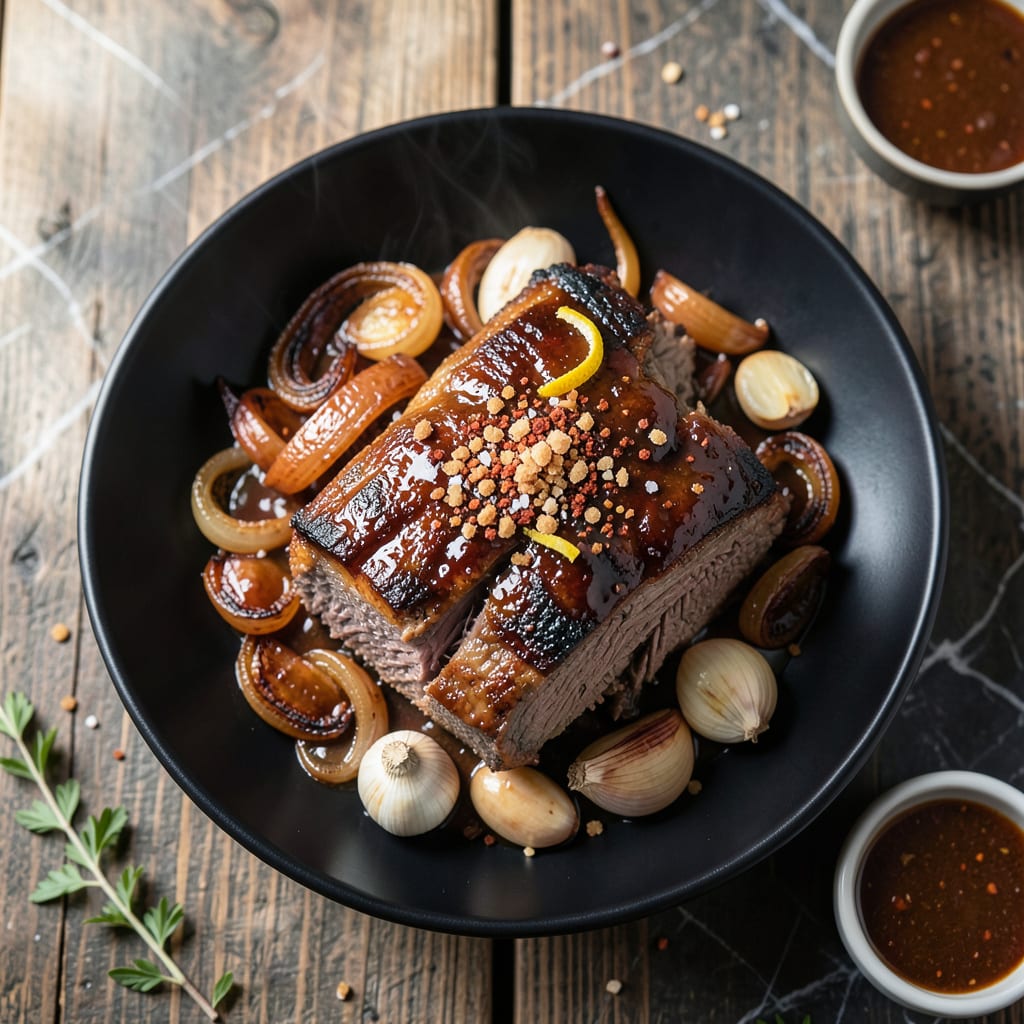 BBQ Chuck Roast Recipe: Smoky Slow Cooked Melting Tenderness example with annotations