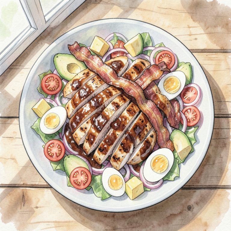 Comprehensive BBQ Cobb Salad Recipe: Smoky Grilled Chicken and Crisp Bacon visual reference