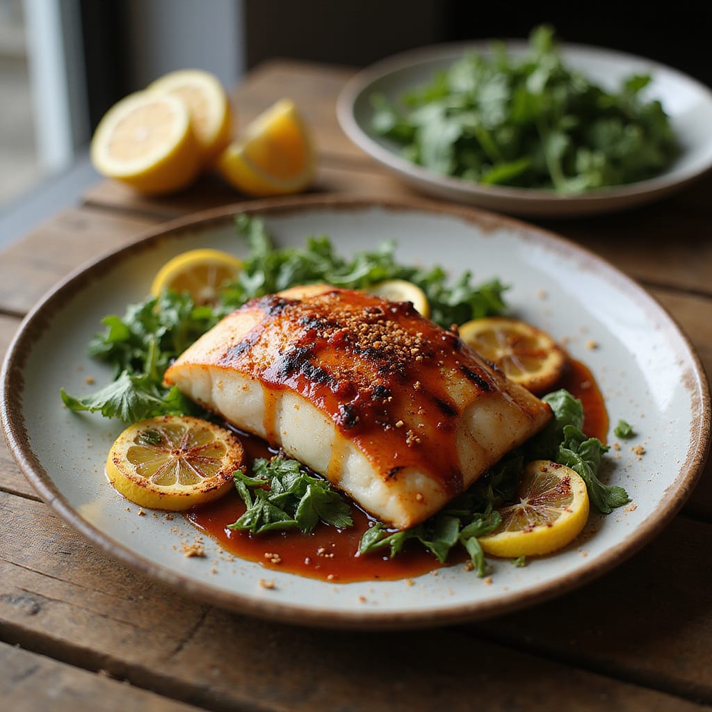Visual representation of BBQ Cod Recipe Grill: Flaky Fish with Smoky BBQ Flavor