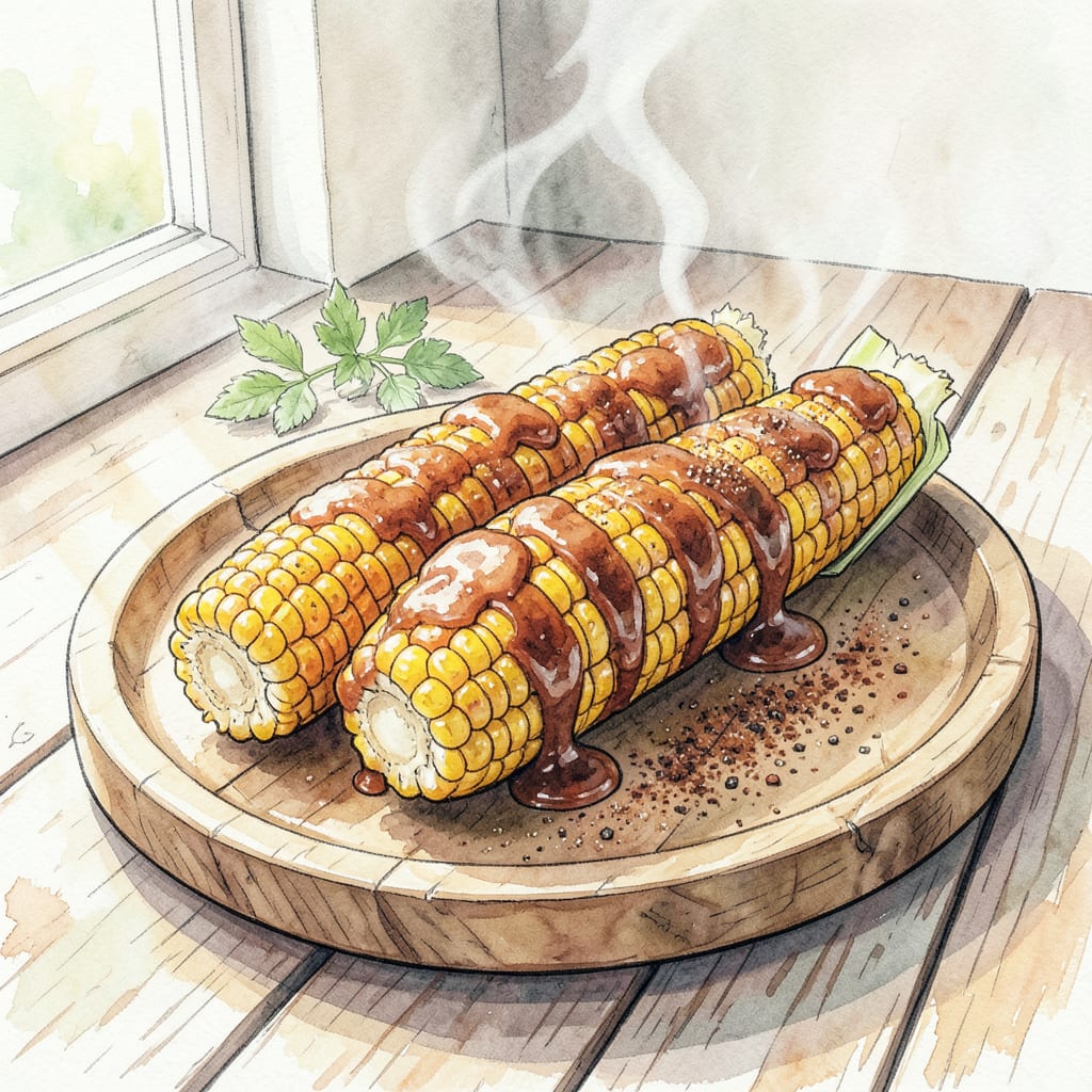 Visual representation of bbq corn ribs recipe
