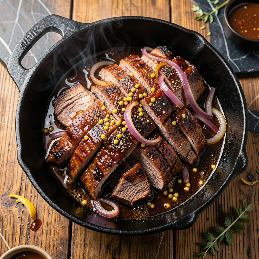 BBQ Corned Beef Recipe: Smoky Pit Flavor Without the Grill example with annotations