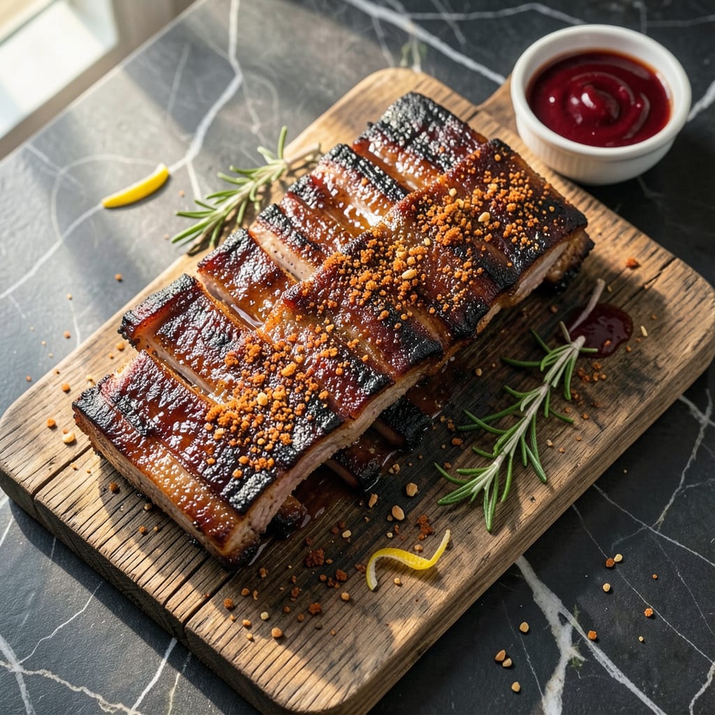 BBQ Country Pork Ribs Recipe: Smoky Fall Off The Bone Tenderness example with annotations