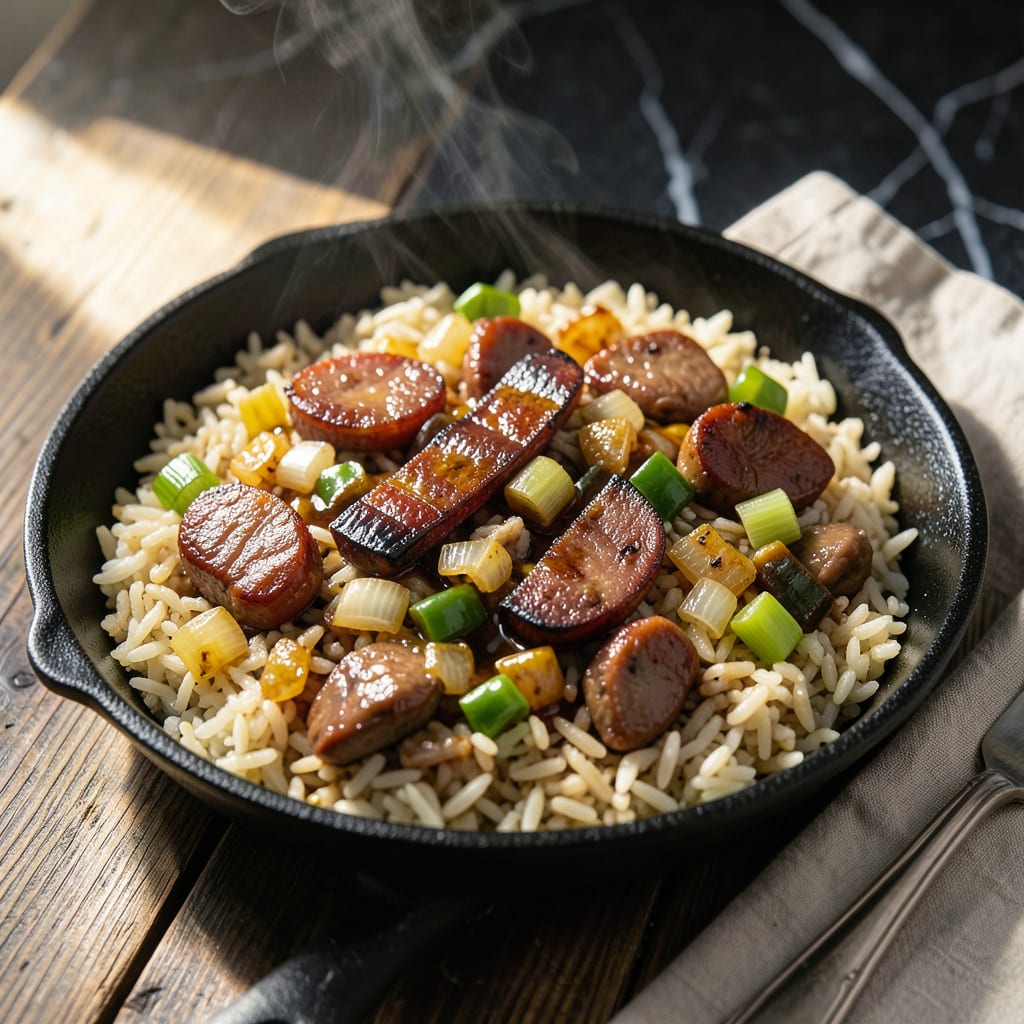 BBQ Dirty Rice Recipe: Smoky Spice With Andouille Kick detailed visual guide
