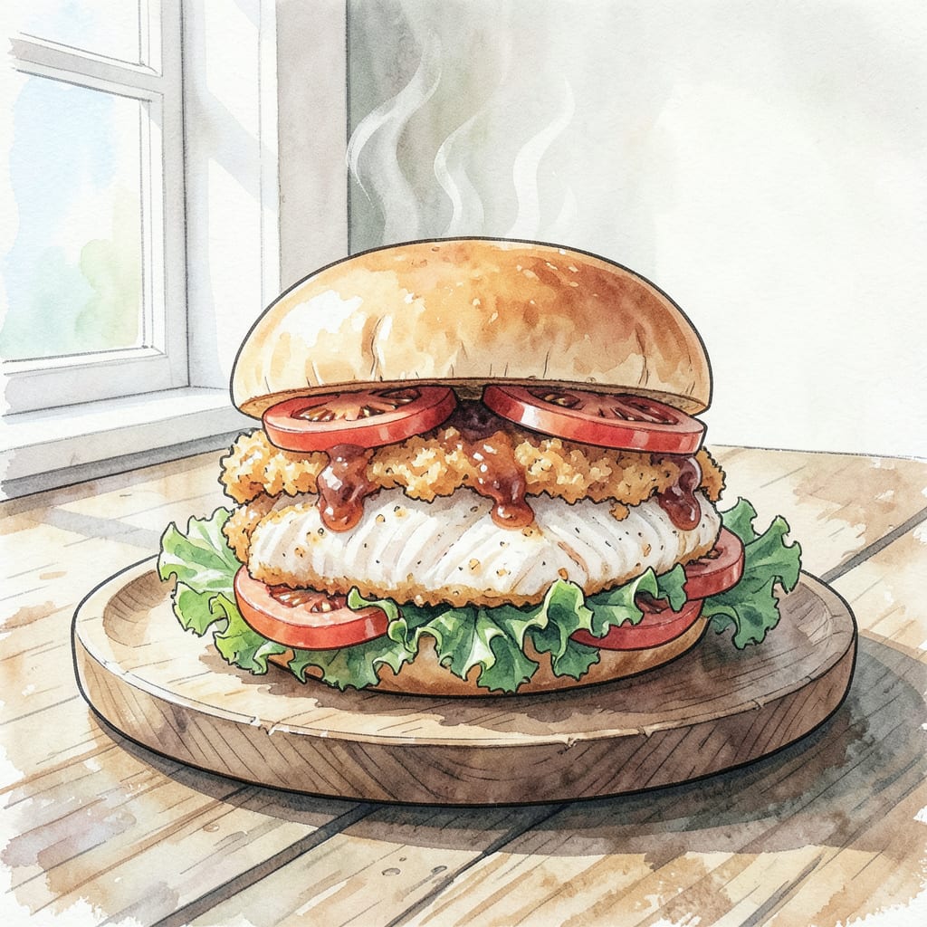 BBQ Fish Sandwich Recipe: Crispy & Flavorful Catch example with annotations