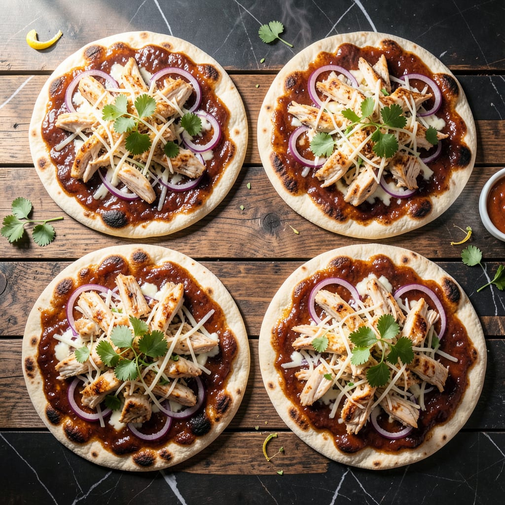 BBQ Flatbread Pizza Recipe: Smoky Char With Crispy Crust example with annotations