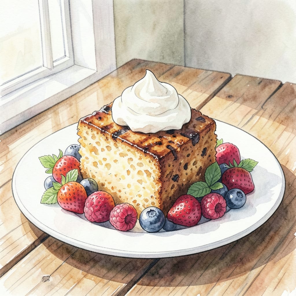 bbq grilled angel food cake recipe example with annotations