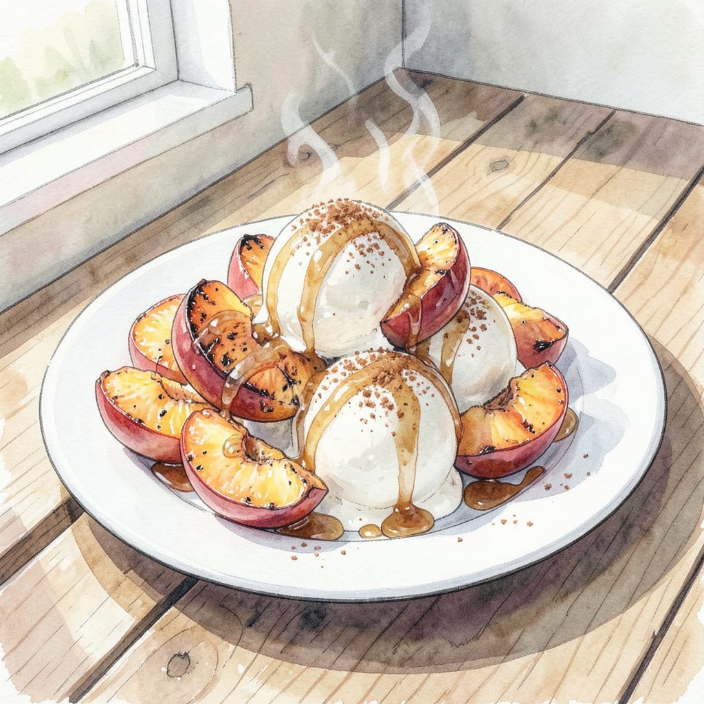 Visual representation of BBQ Grilled Peaches Recipe: Smoky Summer Dessert Perfection