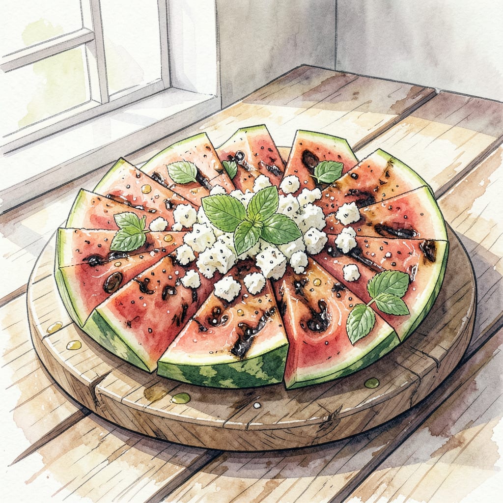 Visual representation of BBQ Grilled Watermelon Recipe: Smoky Summer Twist