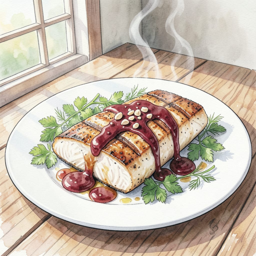 BBQ Halibut Recipe Grill: Smoky Flavor and Flaky Perfection example with annotations