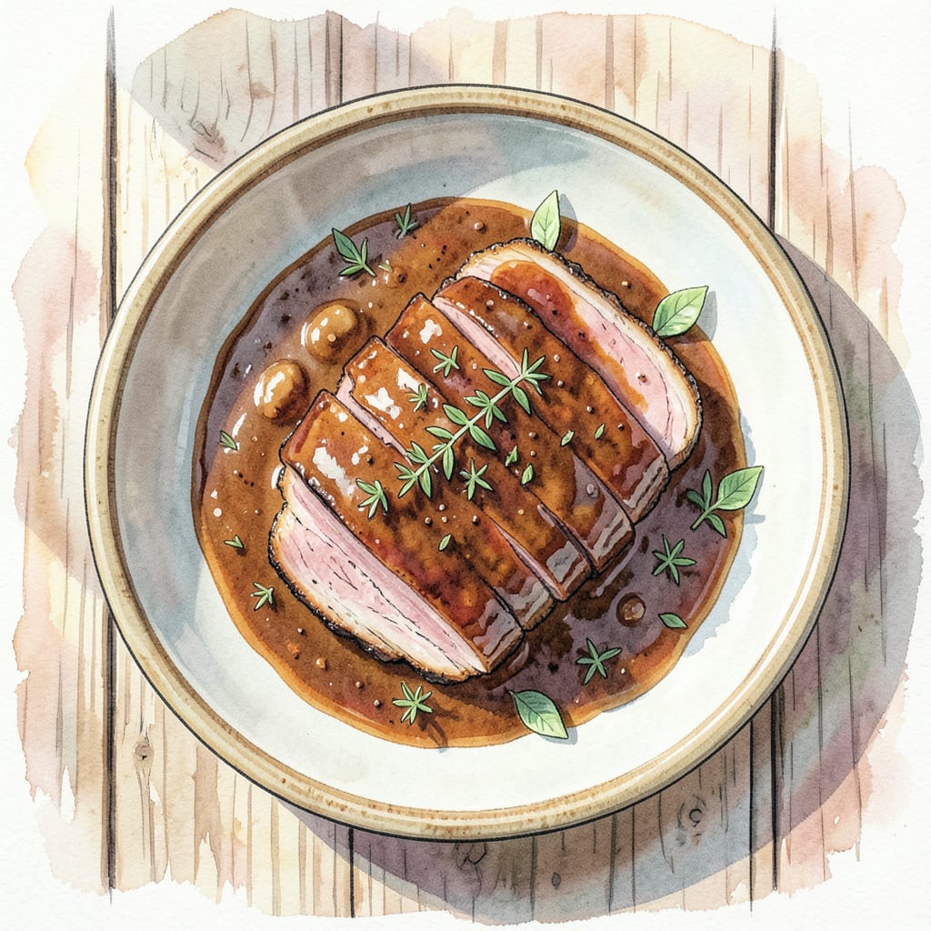 BBQ Ham Steak Recipe: Glazed Perfection in 30 Minutes example with annotations