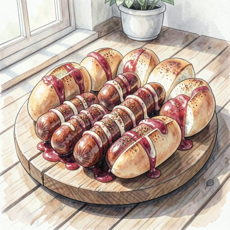 BBQ Hot Dogs Oven Recipe: Juicy & Crispy in Minutes example with annotations