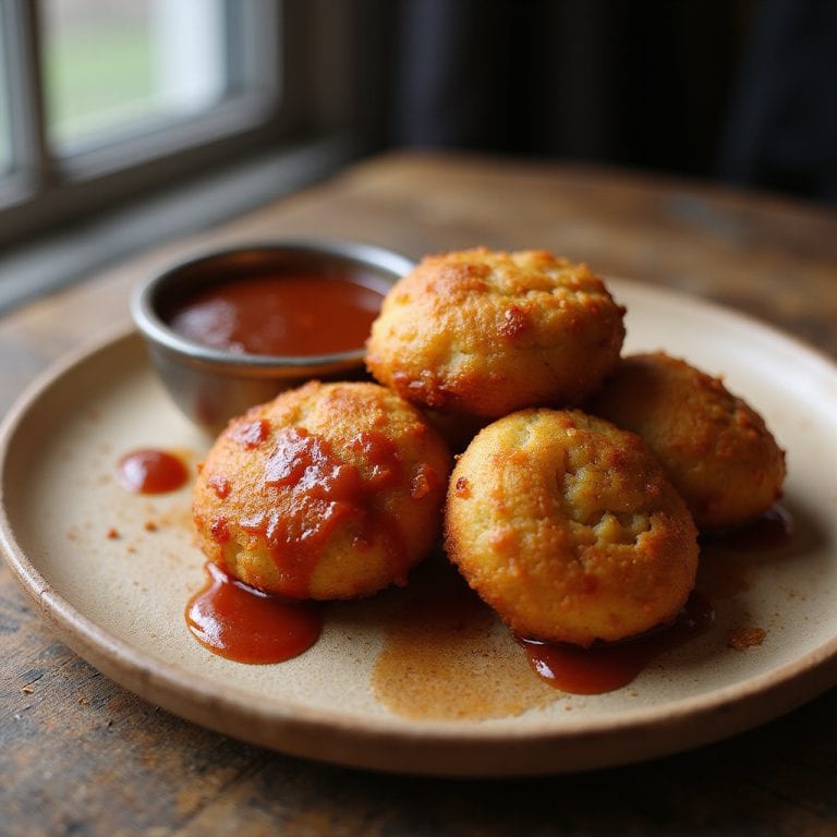 BBQ Hush Puppies Recipe: Crispy Fried Delight in Every Bite illustration with key details