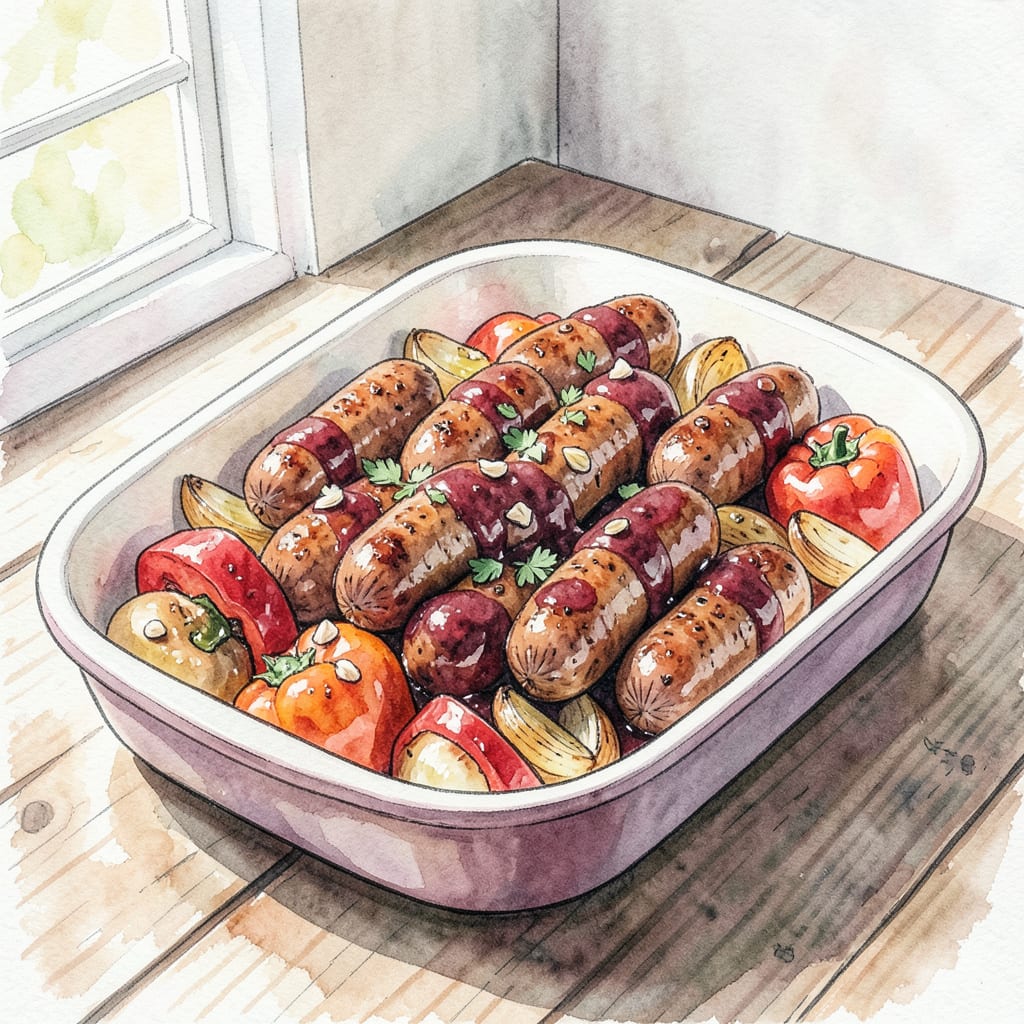 Visual representation of BBQ Italian Sausage Oven Recipe: Tender and Flavorful in Minutes