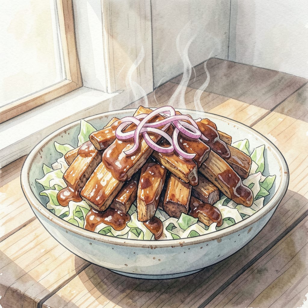 Visual representation of BBQ Jackfruit Pulled Pork Recipe: Tender Plant Based BBQ Perfection