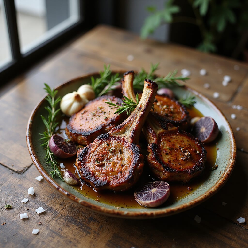 BBQ Lamb Chops Recipe Oven: Tender and Juicy with Crispy Crust illustration with key details