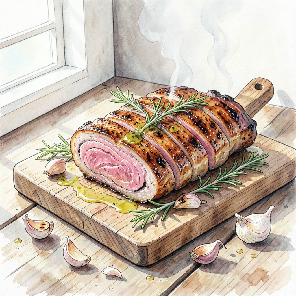 Visual representation of BBQ Lamb Rack Recipe Grill: Tender and Caramelized Perfection