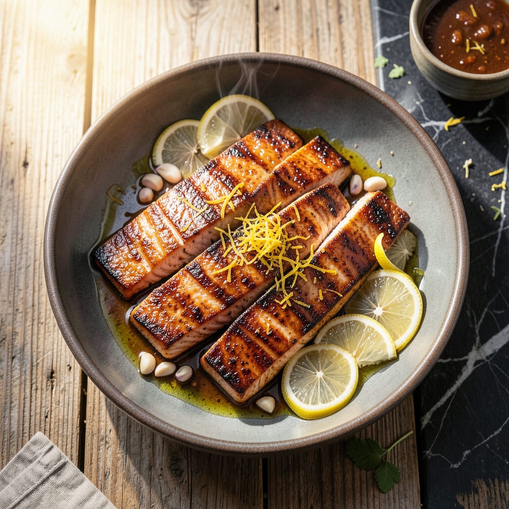 Visual representation of BBQ Lemon Salmon Recipe: Zesty Grill Free Perfection