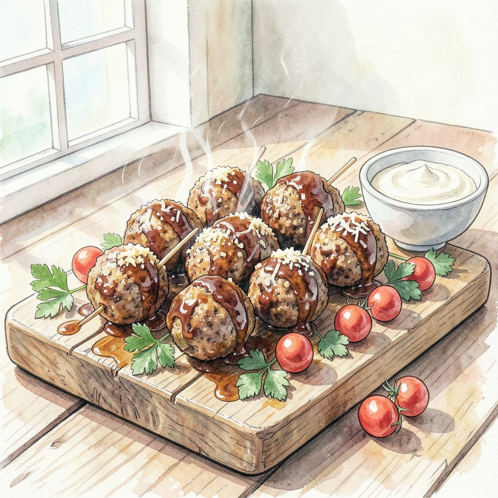Complete BBQ Meatball Appetizer Recipe: Sweet & Smoky Party Pleaser overview image