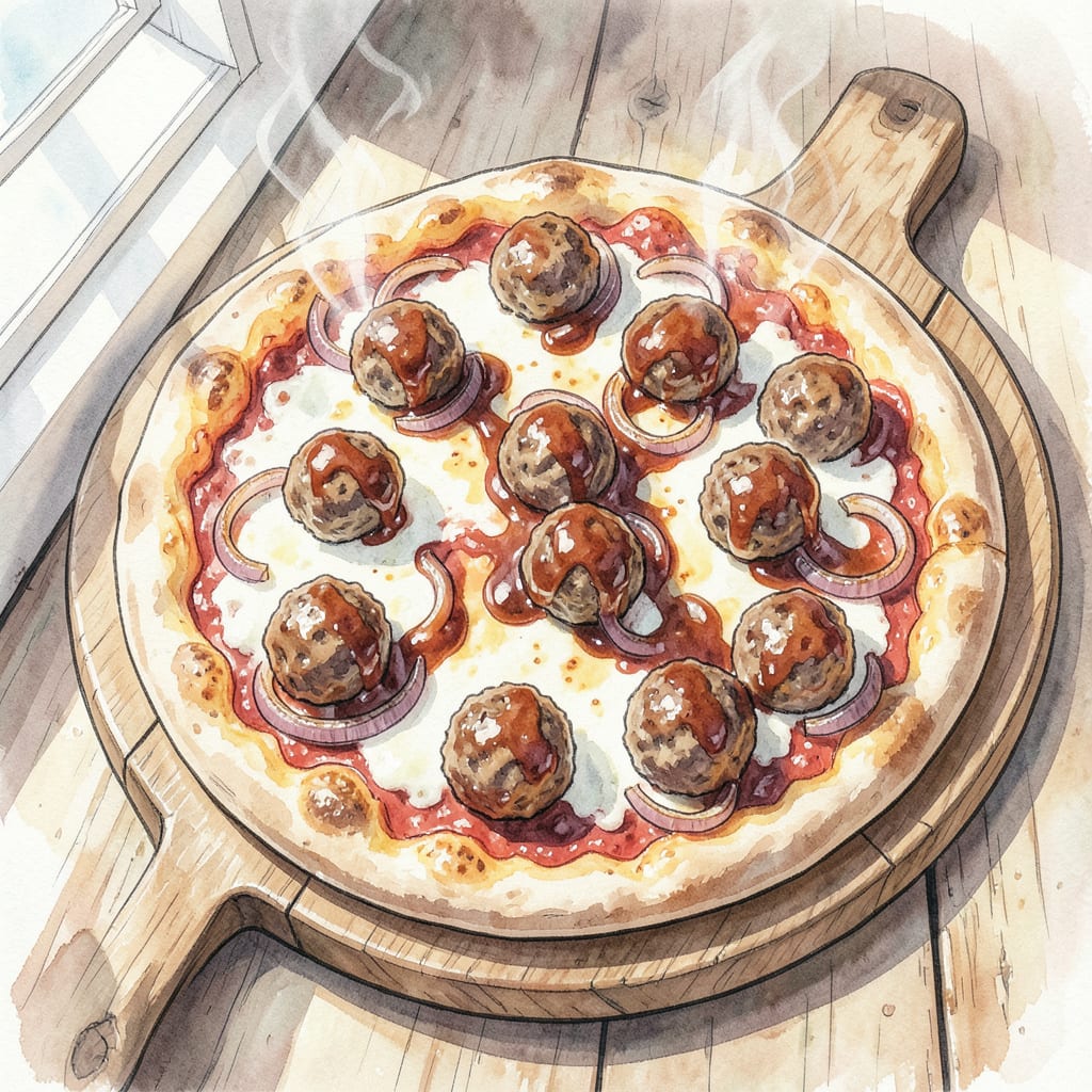 BBQ Meatball Pizza Recipe: Flavorful Combination in Every Bite detailed visual guide