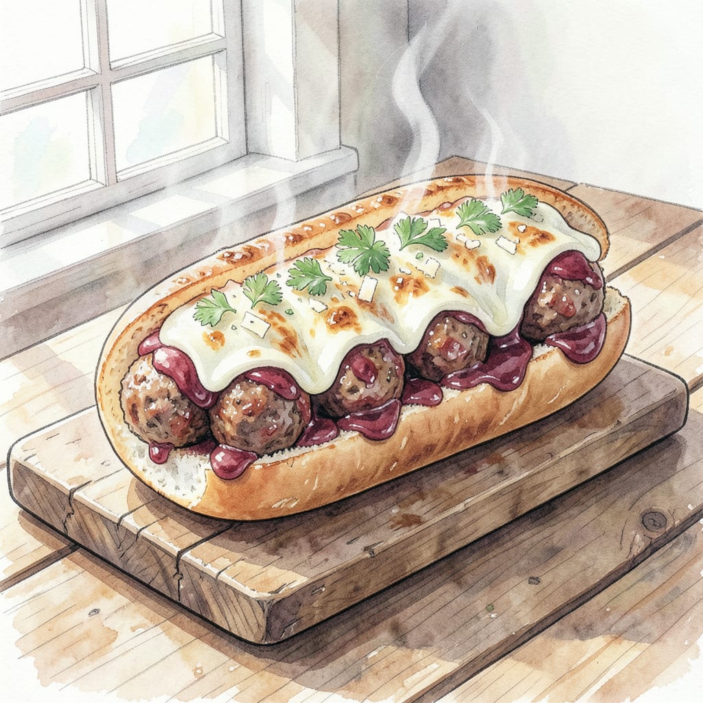 Visual representation of BBQ Meatball Subs Recipe: Melty, Saucy, and Perfectly Toasted